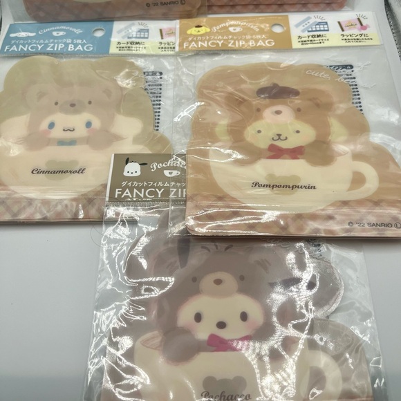 Sanrio Characters Teddy Bear Latte Zip Top Bags - Picture 3 of 5